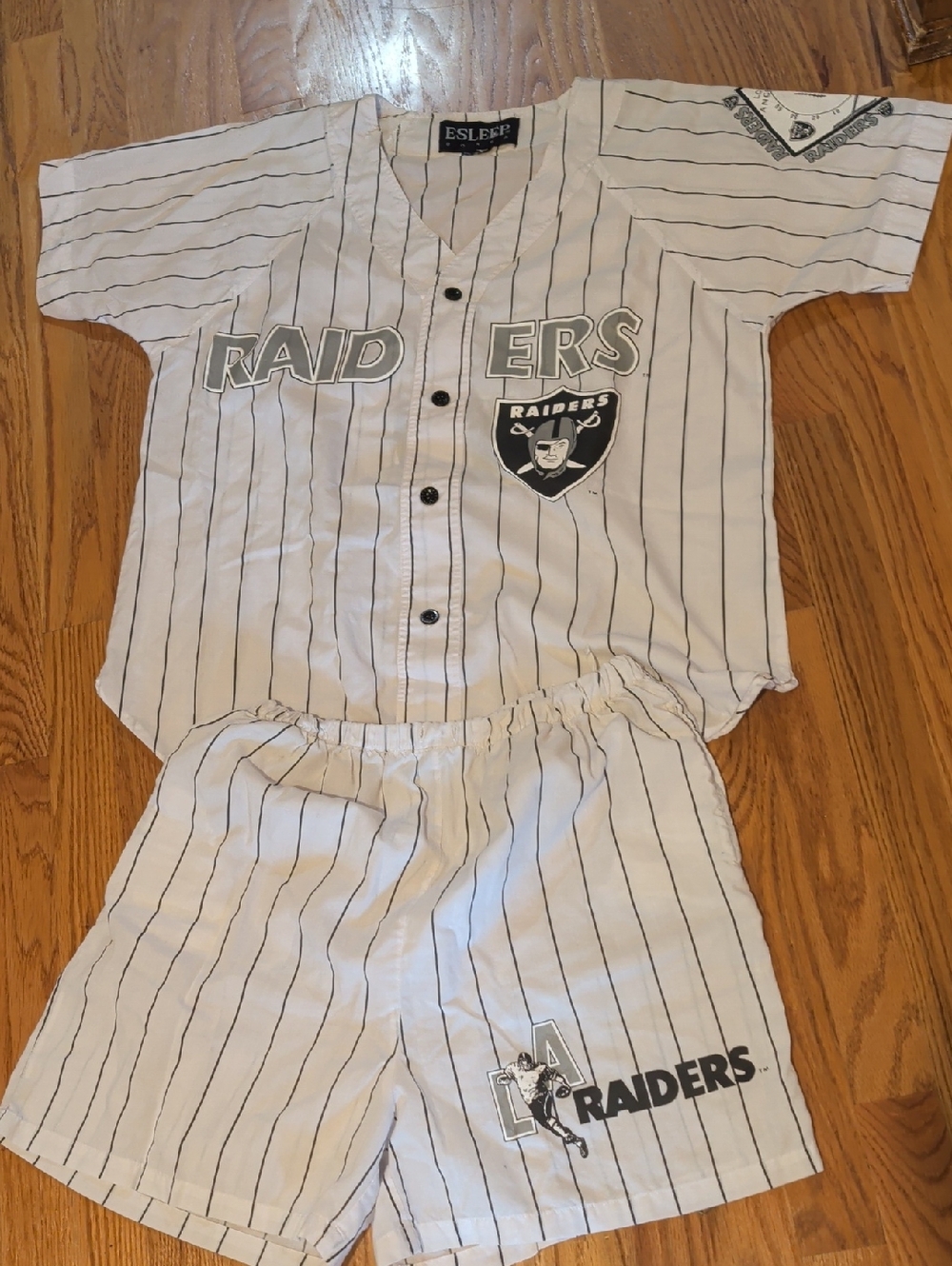 Vintage Raiders Boxer Pajama Set.